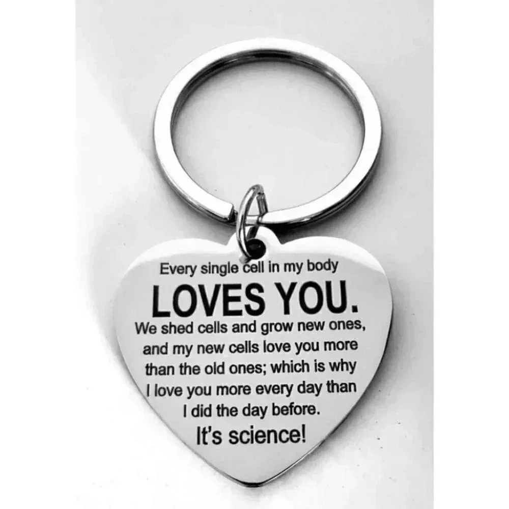 I Love You Its Science Keychain